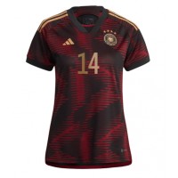 Fotbalové Dres Německo Jamal Musiala #14 Dámské Venkovní MS 2022 Krátký Rukáv